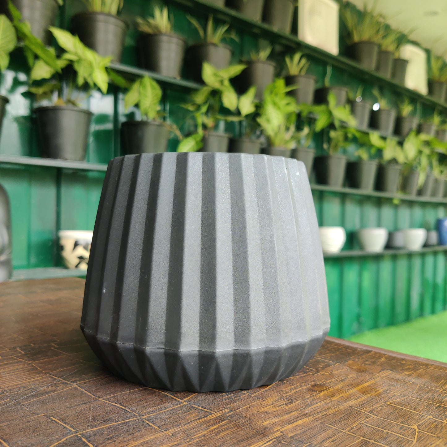 Plastic pot for plants