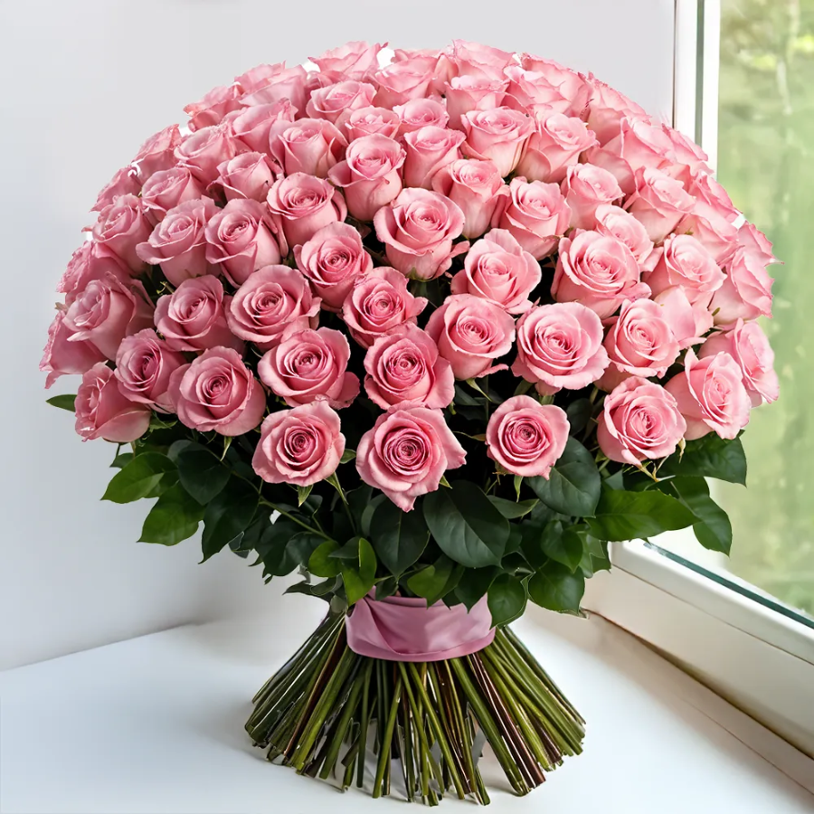 Elegant Pink Rose Bouquet