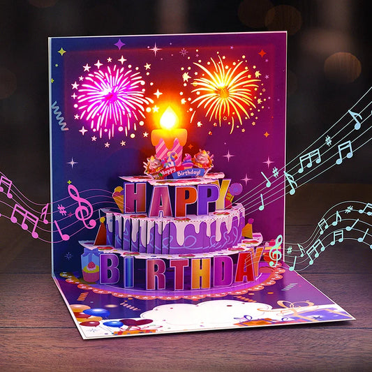 3D Lights and Music Pop Up Card